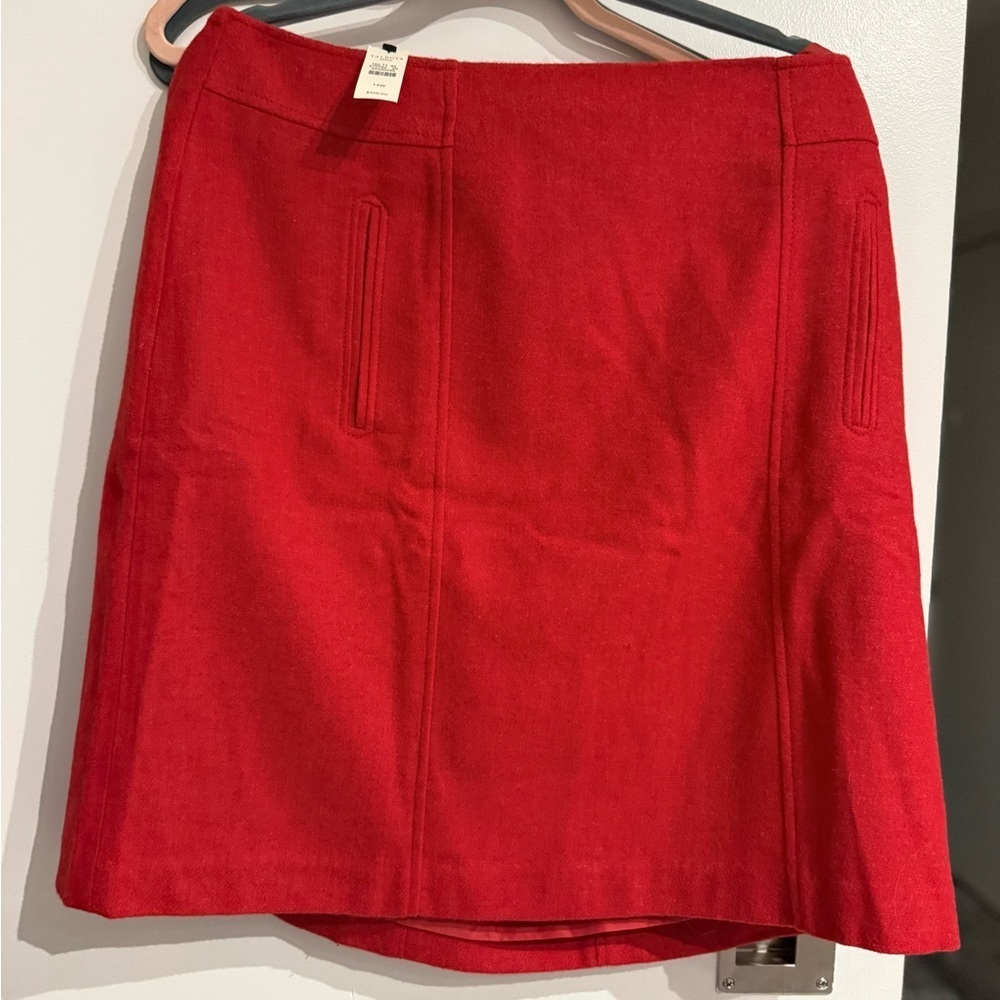 Talbot Vibrant Red Wool Blend Women's Skirt With Pockets Sz14W